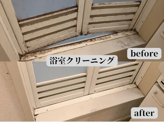 浴室まるっとピカピカに！エプロン内清掃、鏡のウロコ取りも込みです◎サービスの画像