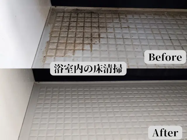 浴室まるっとピカピカに！エプロン内清掃、鏡のウロコ取りも込みです◎サービスの画像