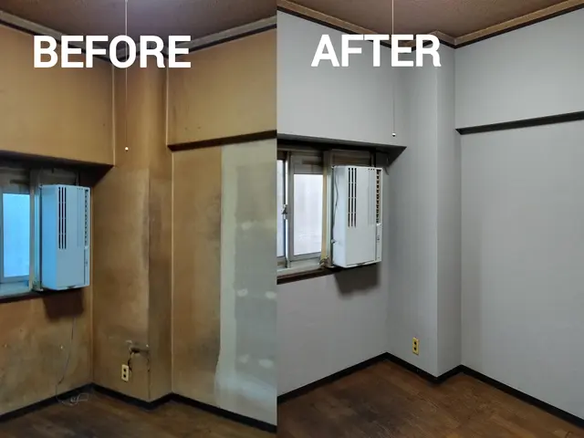 仕上がり重視☆壁の穴凹み・張替え・ペット傷・引越前後原状回復・火災保険対応しますサービスの画像