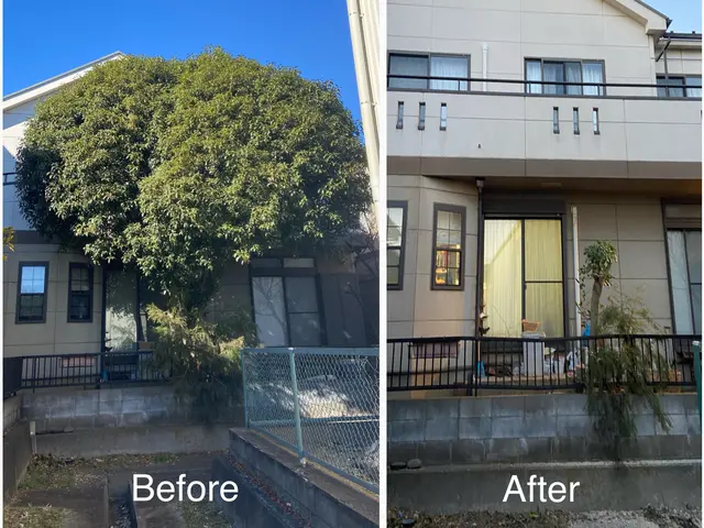 【値引き価格】年末の大掃除前に庭木をスッキリ伐採！熟練職人が安全・丁寧作業^^サービスの画像