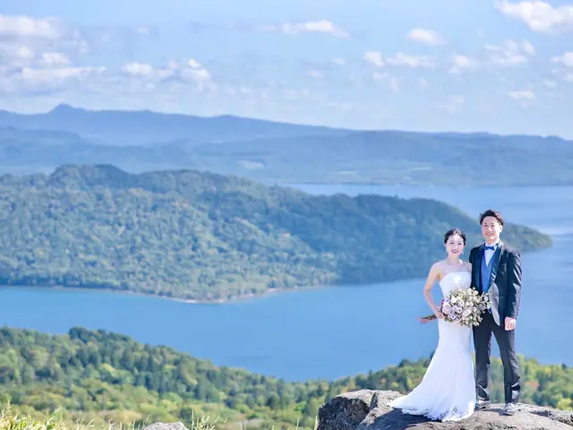 ロケーションフォトウエディング[前撮り•ハネムーンの思い出に]スタジオ撮影も可能