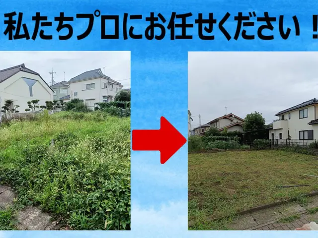機械草刈り機で超スッキリ!!近隣トラブルや防犯、害虫対策にも!立ち会い不用OK!サービスの画像