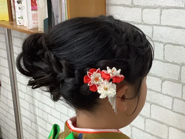 着物に似合うヘアセット
