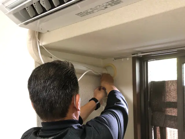 江口電住サービスにお任せ！！夫婦でお伺いいたします。エアコン処分無料引き取り。サービスの画像