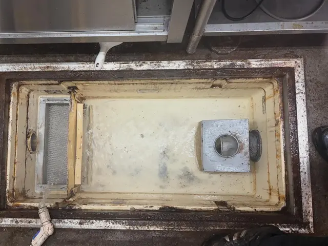 飲食店様、新店舗の方も是非ご依頼ください！グリストラップ清掃！サービスの画像