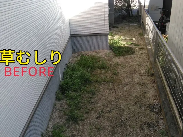 10平米から草むしり作業承ります。出張費込。年中無休。サービスの画像