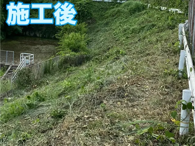 立会い不要、土日対応可、斜面、広範囲もお任せください。サービスの画像