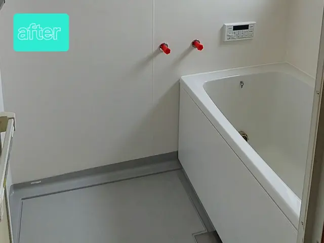 浴槽専用特殊塗料を何層にも吹き付けて新品同様に甦らせます！サービスの画像