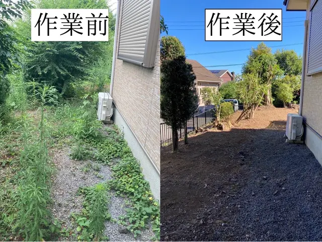 仕事の早さ◎クレカ対応OK◎丁寧で綺麗な仕上がり◎荒れたお庭でもお任せくださいサービスの画像