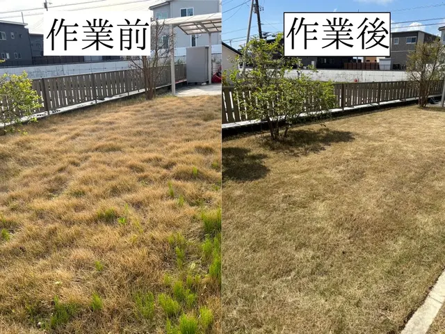 仕事の早さ◎クレカ対応OK◎丁寧で綺麗な仕上がり◎荒れたお庭でもお任せくださいサービスの画像