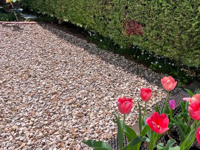 洋風砕石、カラー玉砂利、6号砕石(白、グレー）敷き込みサービスの画像