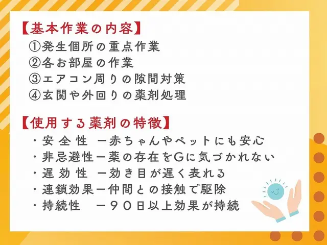 茨木より。最新薬剤の使用【薬剤耐性を持つゴキブリまで駆除】引っ越し先の予防にも！サービスの画像