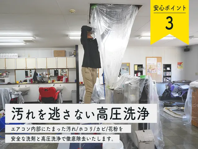 【初回】２台目以降5300円もお得！店舗、事務所向けエアコンクリーニングセール！サービスの画像