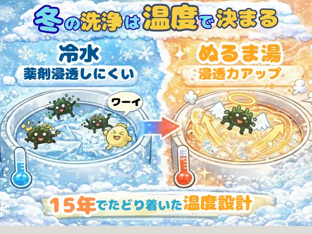 15年の経験で結論。冬は温度コントロール×ぬるま湯で洗剤力を極限まで引き出すサービスの画像