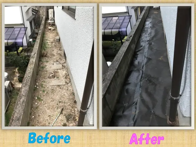 大変な草抜きとはおさらば！防草シートで雑草のないお庭に！サービスの画像