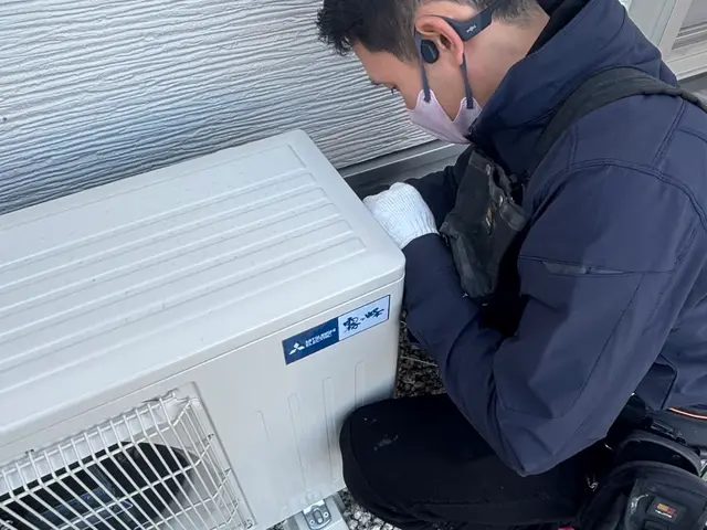 エアコン施工業者が実施いたします。ガス圧測定実施中！！サービスの画像
