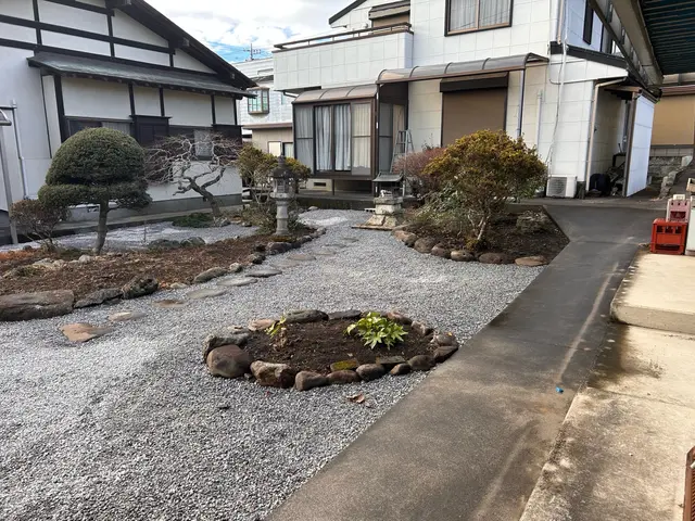 砂利を敷いて防犯対策サービスの画像