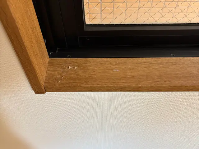紫外線で傷ついた窓枠が新品のように！サービスの画像