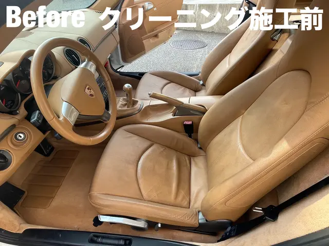 ☆レザー特有のベタ付き汚れを新車時に近い状態まで改善致します☆サービスの画像