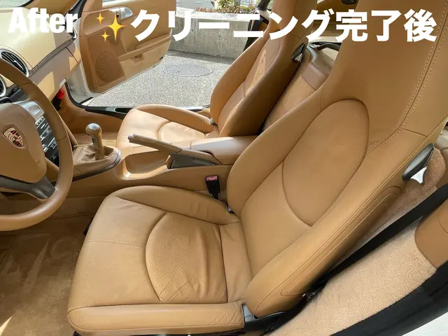☆レザー特有のベタ付き汚れを新車時に近い状態まで改善致します☆サービスの画像
