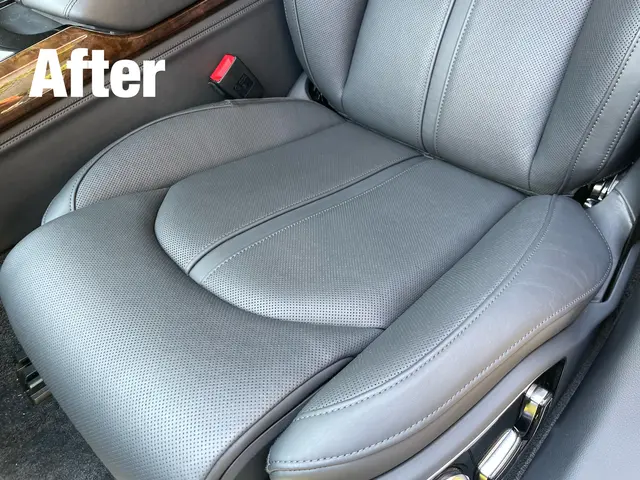 ☆レザー特有のベタ付き汚れを新車時に近い状態まで改善致します☆サービスの画像