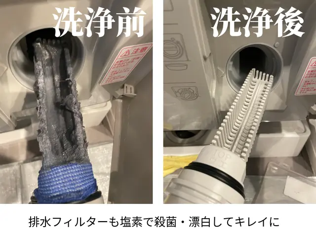 諦めていた乾燥・排水機能が上向き改善！買い替える前に分解洗浄をお試しください。サービスの画像