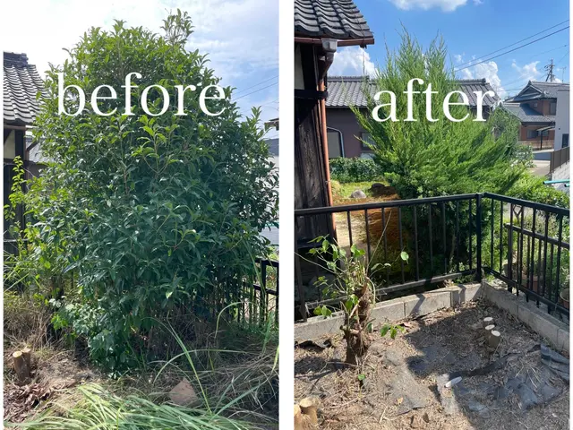【岐阜羽島の植木屋】丁寧・迅速・安全な伐採、伐根！ご要望にお応えします。サービスの画像