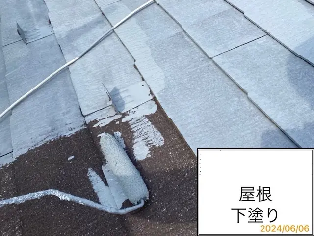 遮熱塗料にて屋根塗装行います！サービスの画像