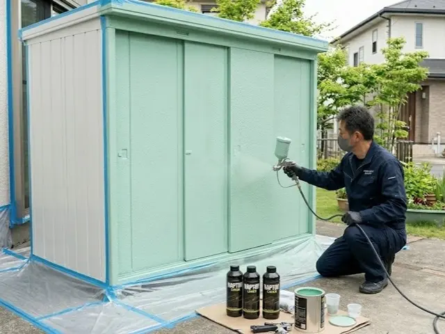 【世界最強塗料】ラプターライナー専門施工！プロが「武装」する超高耐久物置塗装サービスの画像