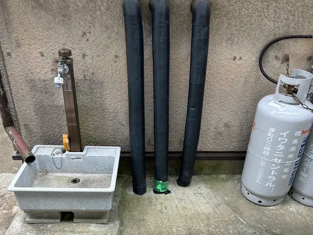 散水栓から立水栓へ交換｜外構水栓・迅速施工サービスの画像