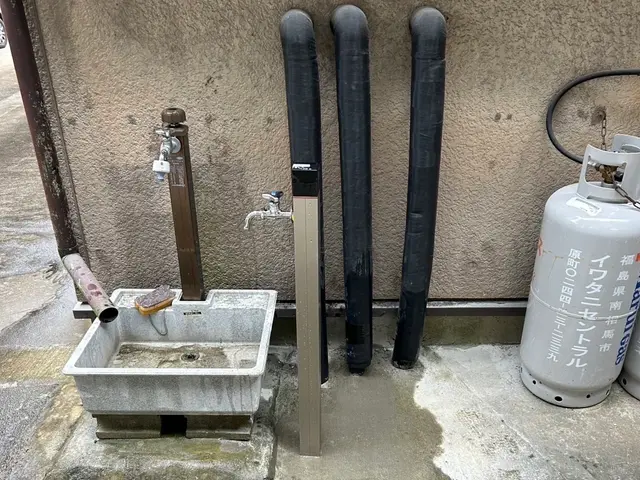 散水栓から立水栓へ交換｜外構水栓・迅速施工サービスの画像