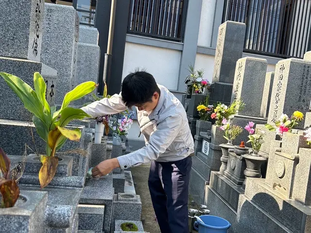 【お墓のお参り清掃専門業者です。】お墓の清掃にこだわる方にオススメのサービスですサービスの画像