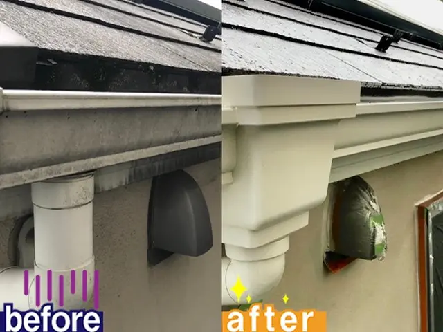 【交換保証３年付】自信＝保証工事、雨どいトラブルに安心を。サービスの画像