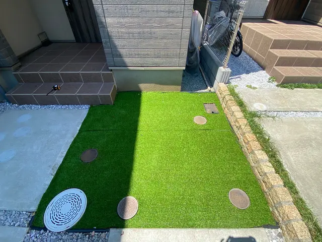 プロの技術で安心で見栄えよくお手入れ不要のお庭づくり致します！サービスの画像