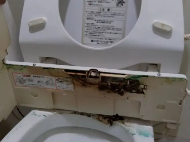 トイレクリーニングで水垢、尿石除去して除菌仕上げサービスの画像