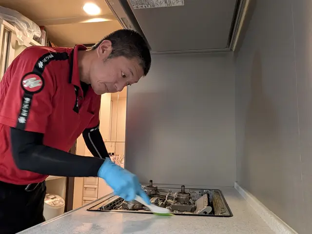 キッチンの頑固な油汚れ、シンクの水垢汚れ　KIREIに致します！サービスの画像