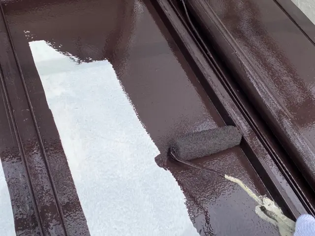 板金屋根塗装（サビ止め、中塗り、トップ　計3度塗り）サービスの画像