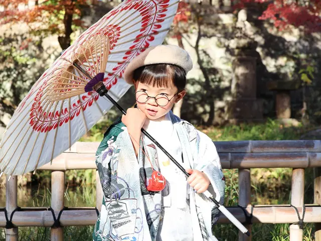 和傘あり|1hデータを全てお渡し|七五三|神社仏閣にてロケーション撮影
