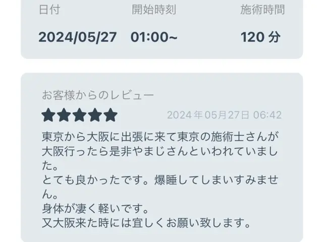 【Premium全身整体】医師/プロスポーツ選手等の定期メンテナンスも担当サービスの画像