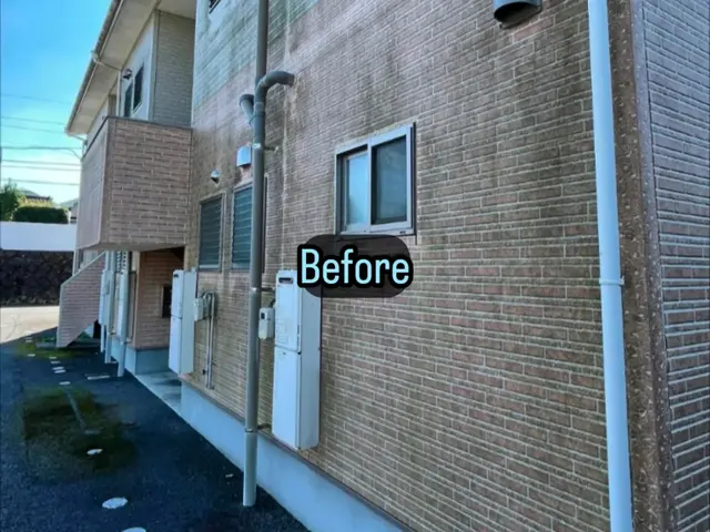 【外壁を傷めない植物由来洗剤】苔・黒ずみを解消！車などの移動不要◎サービスの画像