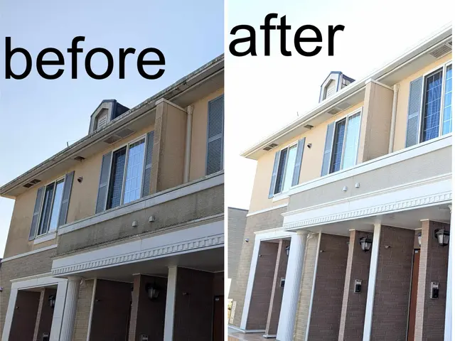 【外壁を傷めない植物由来洗剤】苔・黒ずみを解消！車などの移動不要◎サービスの画像