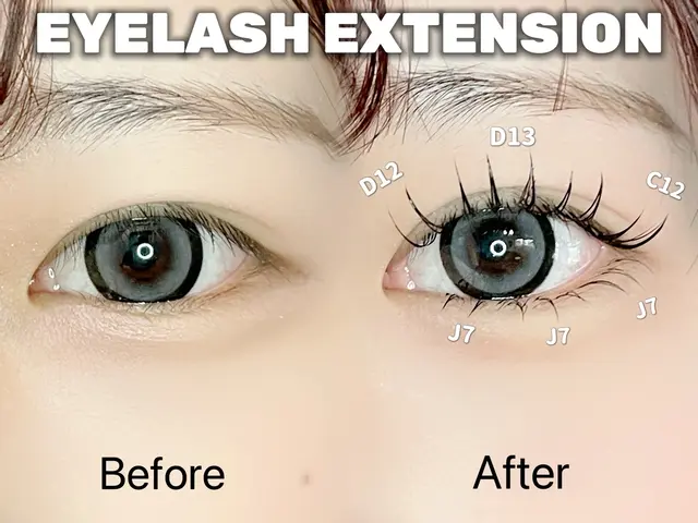 まつ毛エクステ(フラットラッシュ)サービスの画像