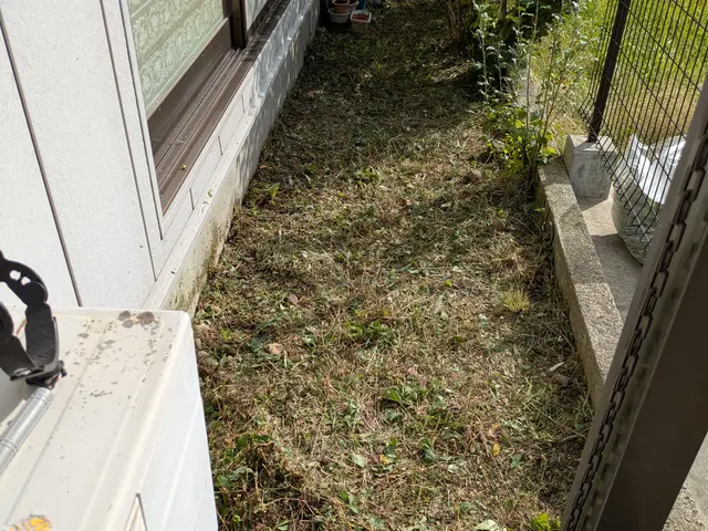 お庭の草刈りお受け致します。荒れたお庭もご相談ください。サービスの画像