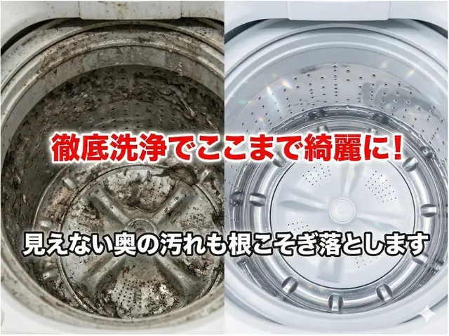 縦型洗濯機分解洗浄｜カビ臭・汚れ徹底除去の安心丁寧施工サービスの画像