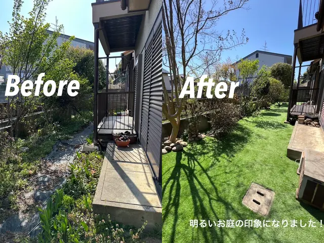 作業外注一切なし！経験豊富な職人が施工！お庭でお困りのことはお任せください！サービスの画像