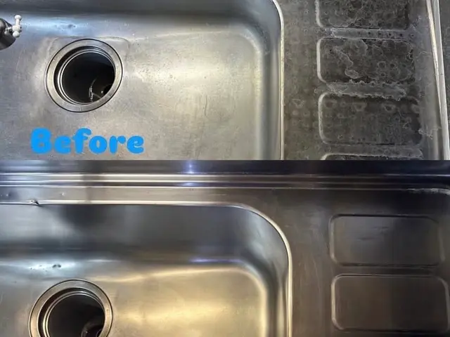 シンクのカビ、水垢の気になる汚れもスッキリ！“笑顔になるお掃除”を心がけてますサービスの画像