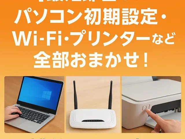 年間150台以上の実績！最短30分で訪問！Wi-Fi・ネット設定代行サービスの画像