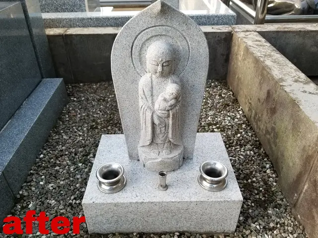 埼玉・千葉【お墓のエステ】石材の内側から汚れを除去、コーティングで保護します。サービスの画像