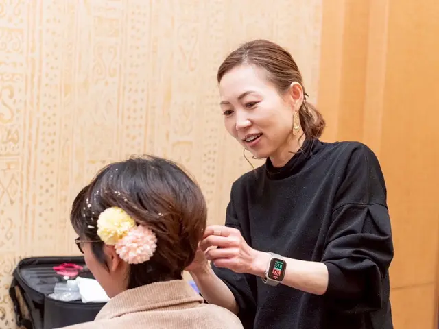 ◎着崩れなく苦しくない美しいお着付けいたします。現役美容師３０年ヘアセットも可◎