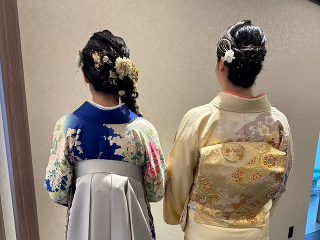 ◎着崩れなく苦しくない美しいお着付けいたします。現役美容師３０年ヘアセットも可◎